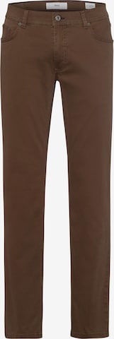 BRAX Regular Broek 'Cooper Fancy' in Bruin: voorkant