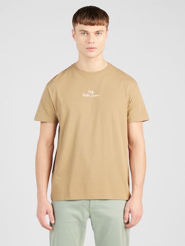 T-Shirt Polo Ralph Lauren en beige : devant