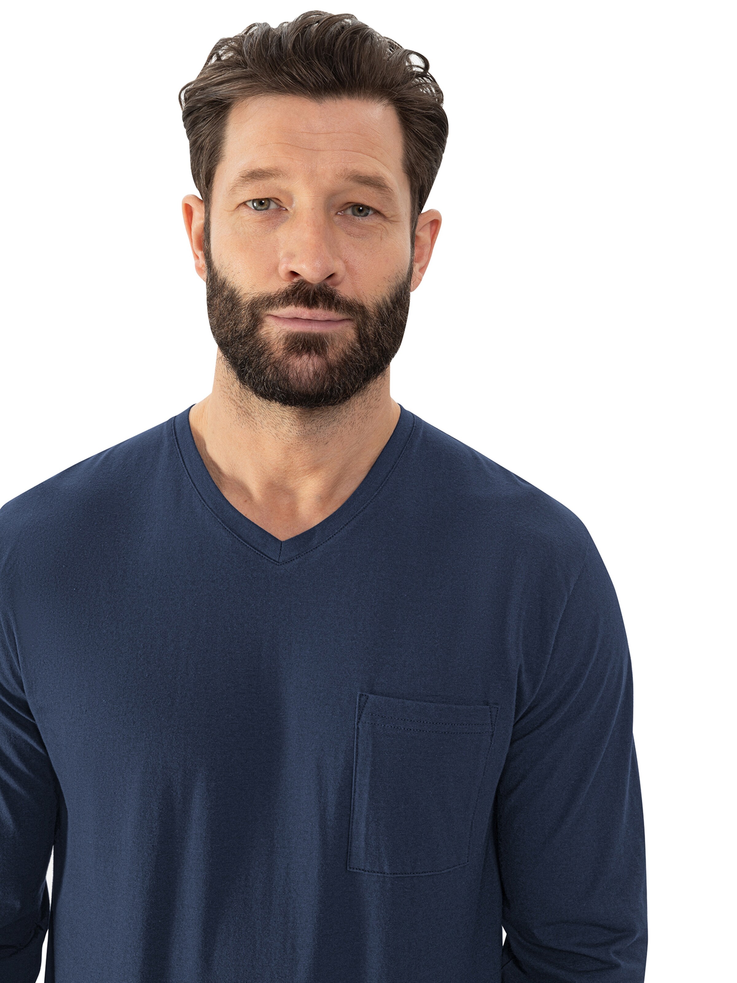 Mey Pyjama lang 'Straight' in Blauw