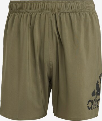 ADIDAS SPORTSWEAR Athletic Swim Trunks 'Big Logo Clx Short-' in Green: front