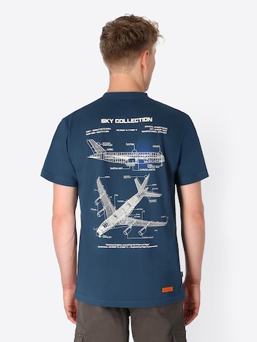 SPITZBUB Shirt 'Flight' in Blue: front