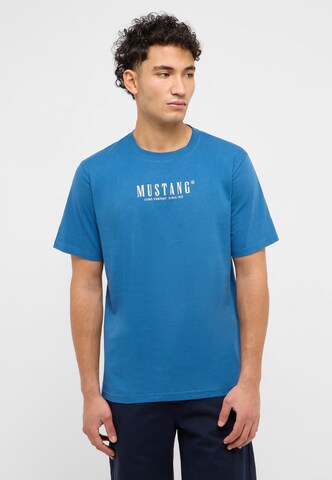 MUSTANG T-Shirt 'Style Austin' in Blau: Vorderseite