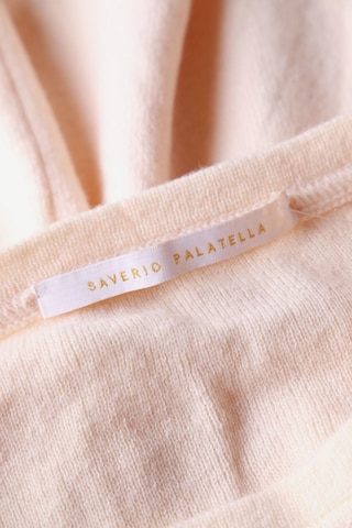 SAVERIO PALATELLA Kaschmir-Pullover XL in Weiß
