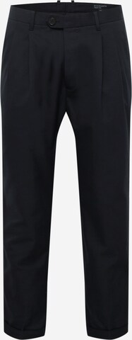 AllSaints Regular Pleat-Front Pants 'TALLIS' in Black: front