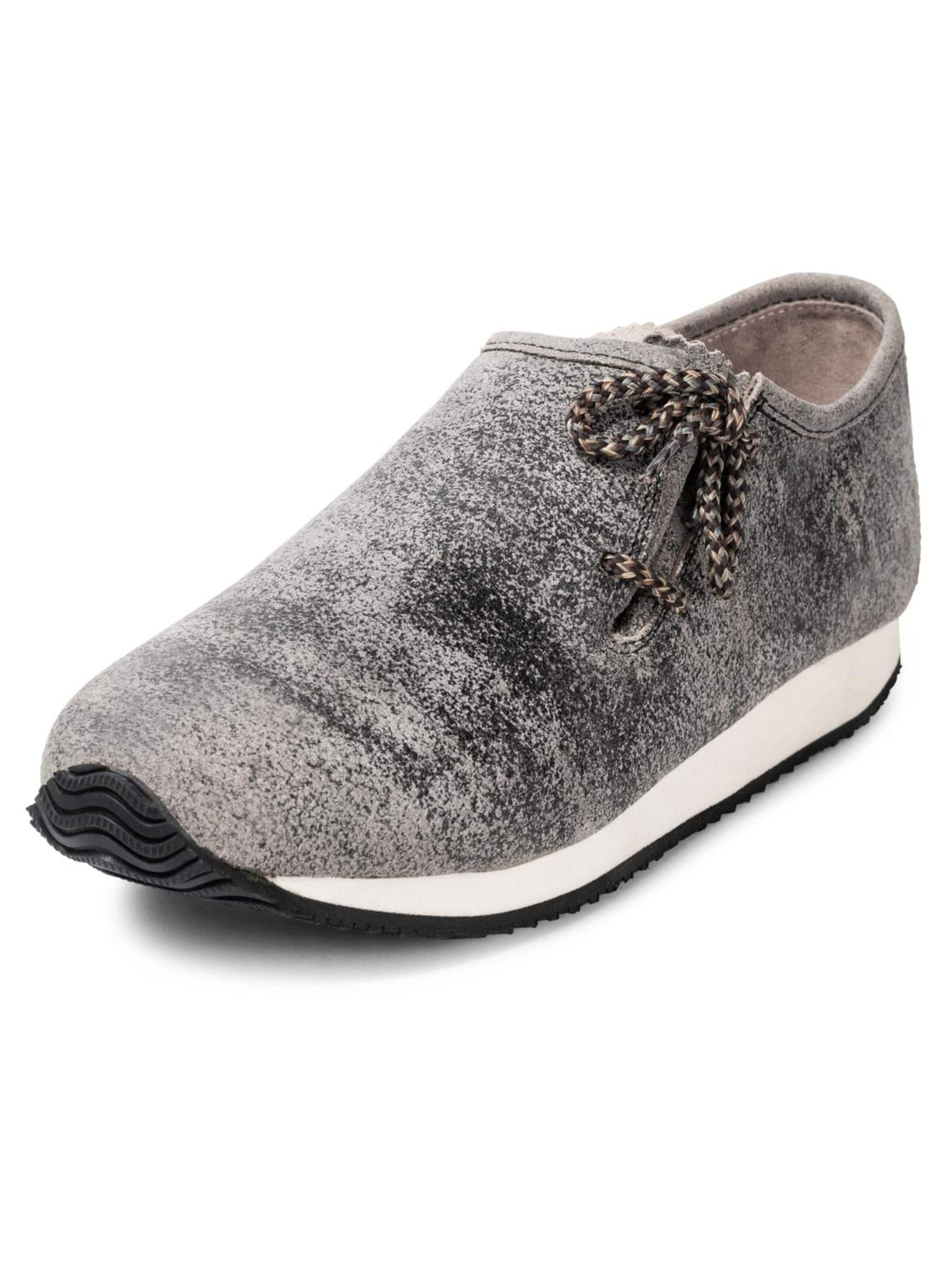 Paulgos Traditional Shoes 'PAULGOS Herren Sneaker Echtes Leder Freizeitschuhe Optik Trachtenschuhe Haferlschuhe Haferl in 3 Farben Gr. 39-47' in Grey: front