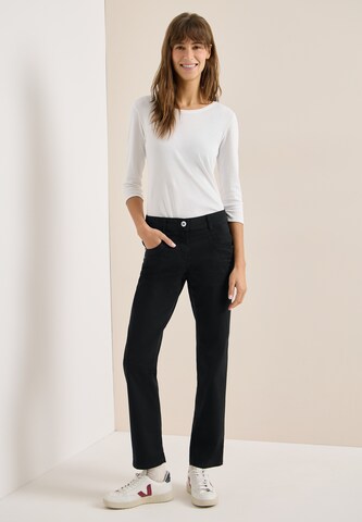 CECIL Slim fit Pants in Black: front