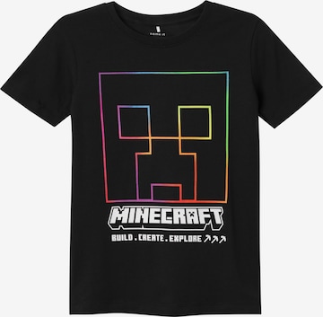 NAME IT Póló 'Jinko Minecraft' - fekete: elől