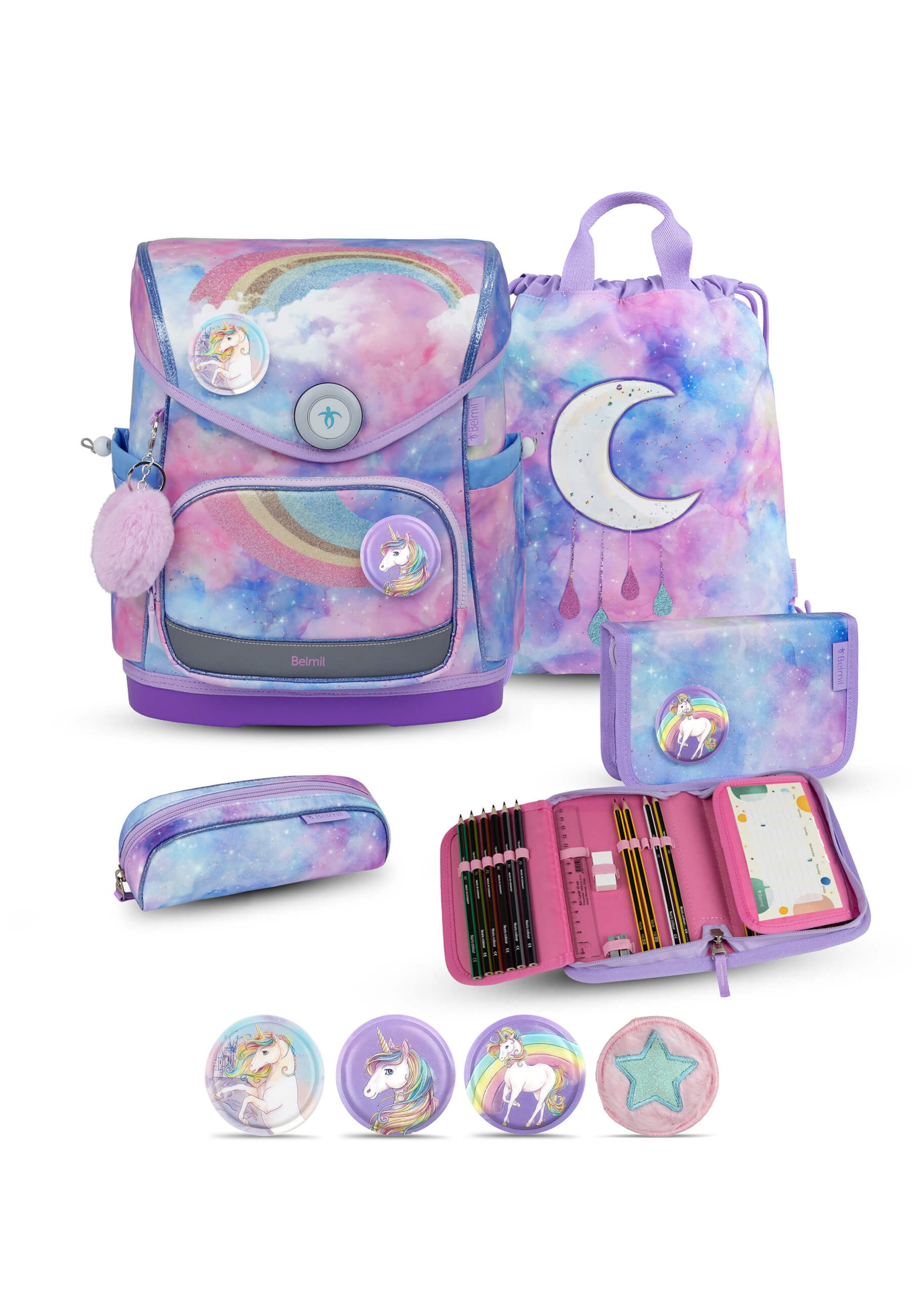 Belmil Backpack in Purple: front