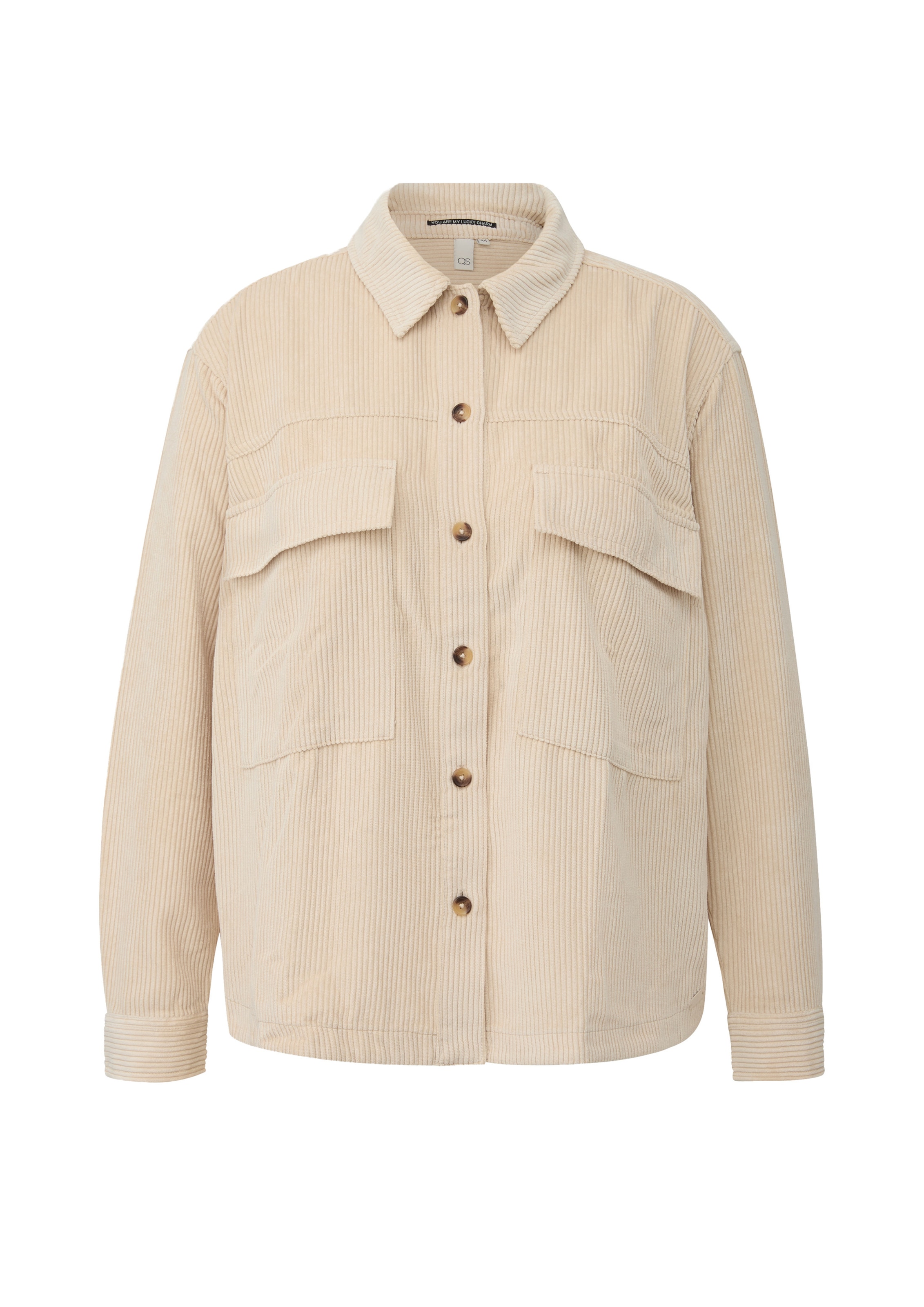 QS Blouse in Beige: voorkant