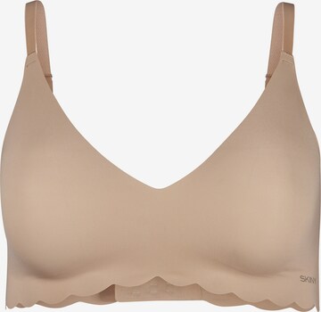 Skiny Triangle Bra in Beige: front