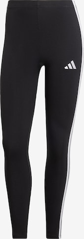 juoda ADIDAS SPORTSWEAR Siauras Sportinės kelnės 'Essentials': priekis