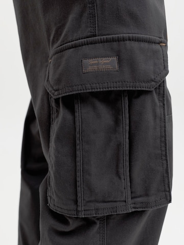 JACK & JONES Loosefit Cargo nadrágok 'JPSTKANE DOVER' - fekete