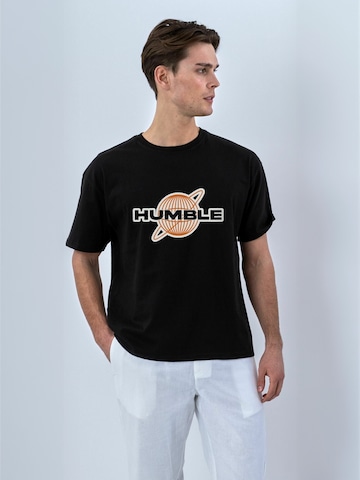 Coupe regular Chemise ' T-shirts ' TEESHOPPEN en noir : devant