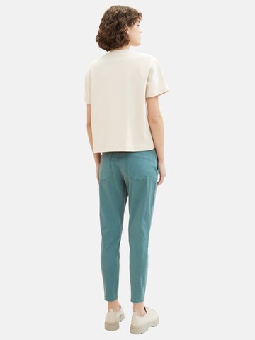 Coupe slim Pantalon TOM TAILOR en vert