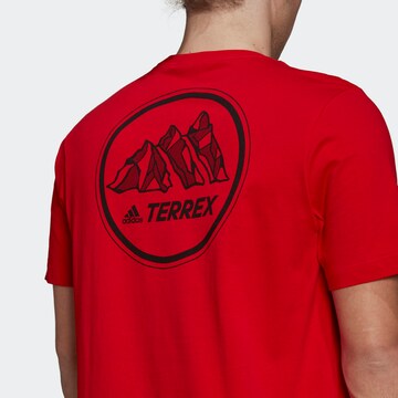 T-Shirt fonctionnel ADIDAS TERREX en rouge