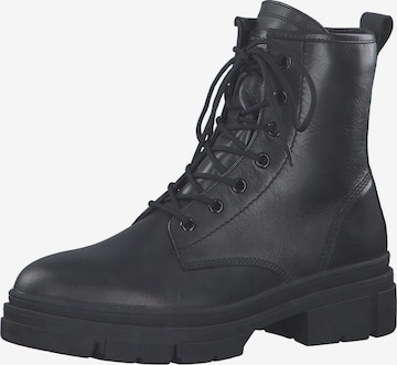 TAMARIS Lace-Up Ankle Boots in Black: front