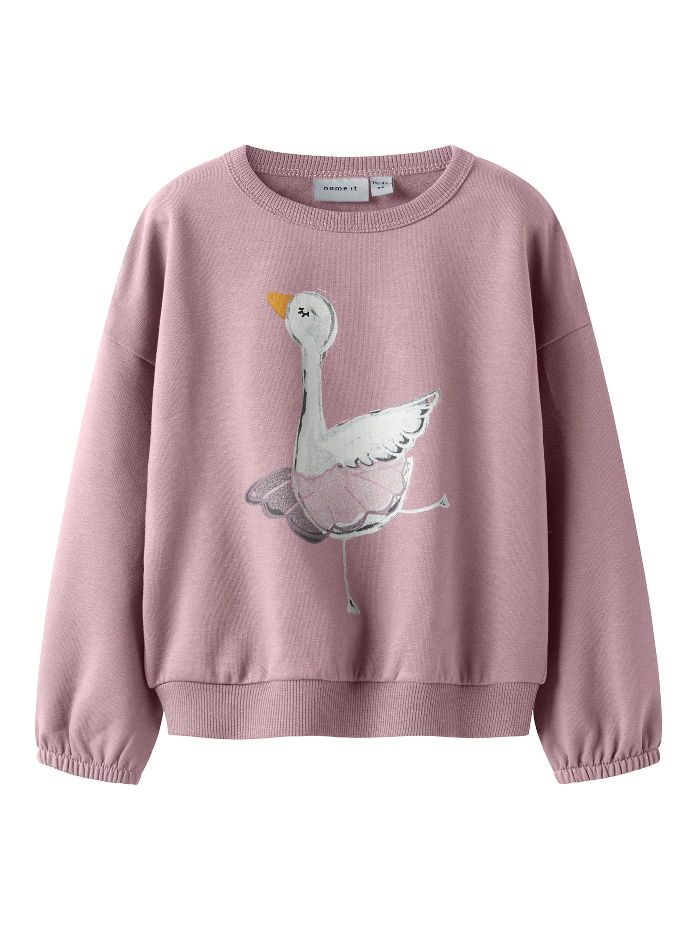 NAME IT Sweatshirt 'NMFSwana' in Purple: front