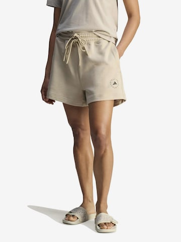 ADIDAS BY STELLA MCCARTNEYLoosefit Sportske hlače 'Truecasuals' - bež boja: prednji dio