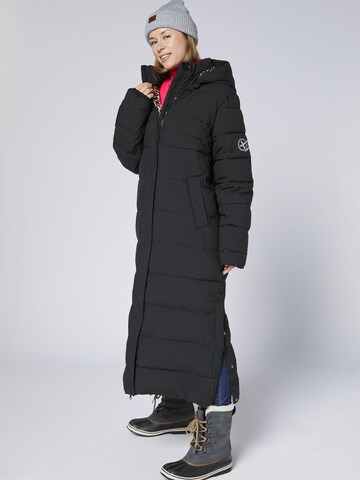 CHIEMSEE Winter Coat in Black: front