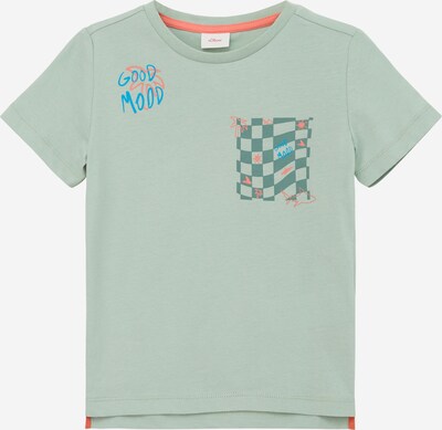 s.Oliver T-Shirt en bleu ciel / menthe / vert foncé / orange, Vue avec produit