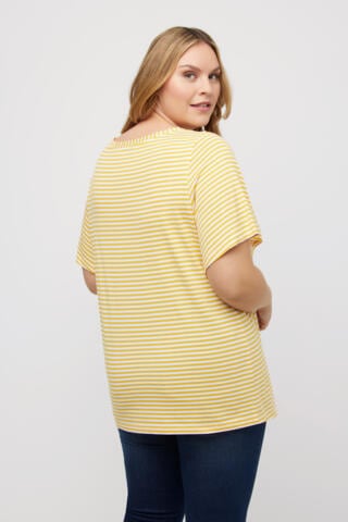 T-shirt Ulla Popken en jaune
