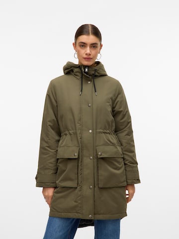 VERO MODA Winter Parka in Green: front