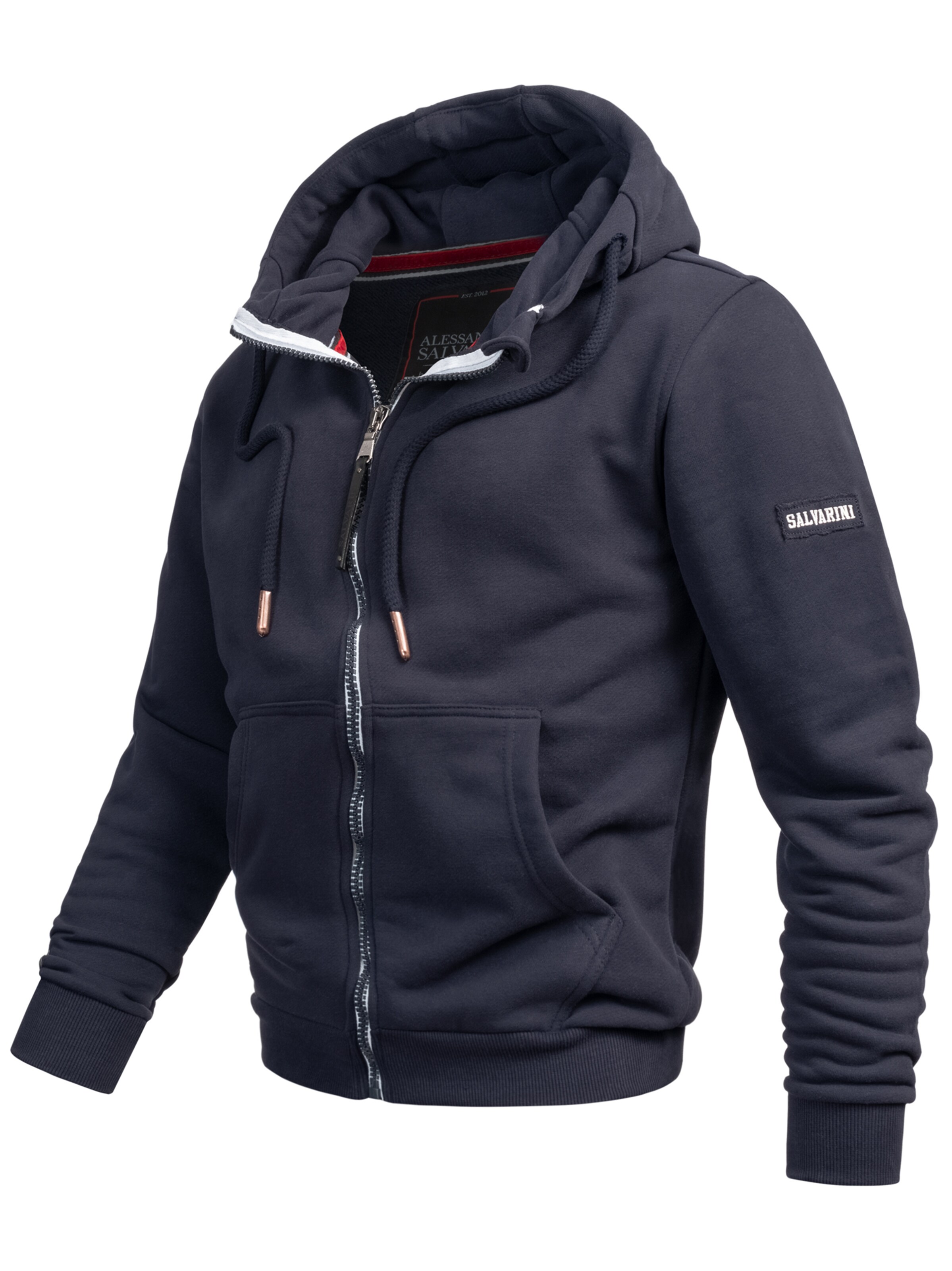 Alessandro Salvarini Sweatjacke 'Bergamo' in Blau