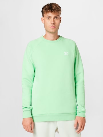 ADIDAS ORIGINALSRegular Fit Sweater majica 'Adicolor Essentials Trefoil' - zelena boja: prednji dio