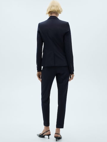 MANGO Regular Trousers with creases 'BOREAL' in Blue