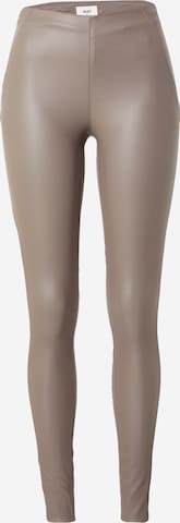 Leggings 'OBJBelle' di OBJECT in marrone: frontale