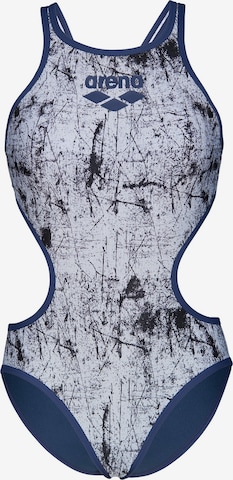 ARENABustier Jednodijelni kupaći kostim 'LACQUER' - bijela boja: prednji dio