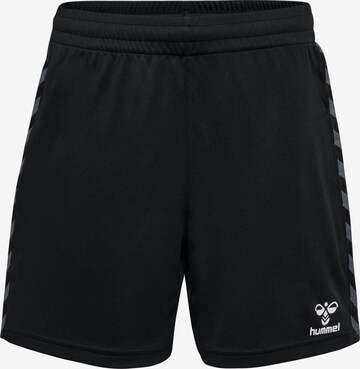 Regular Pantalon de sport 'AUTHENTIC' Hummel en noir : devant