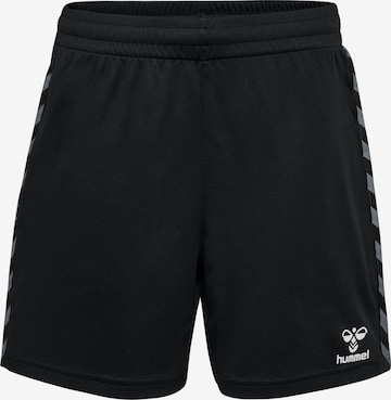 Regular Pantalon de sport 'AUTHENTIC' Hummel en noir : devant