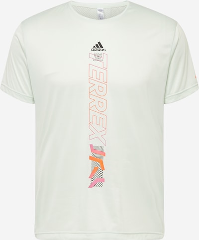 adidas Terrex Functioneel shirt in de kleur Pastelgroen / Sinaasappel / Zwart, Productweergave