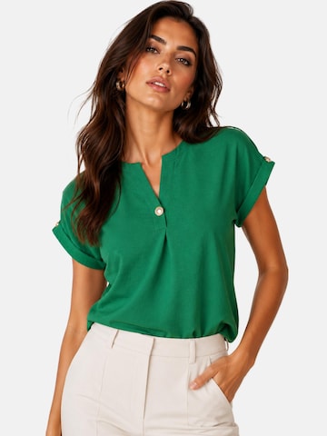REGINA FASHION Bluza 'Blouse with button' | zelena barva