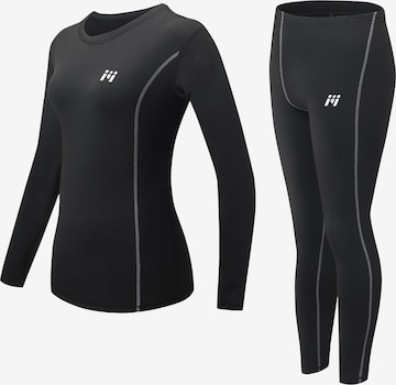 MEETWEE Athletic Bodysuit 'Athletic Underwear' in Black: front