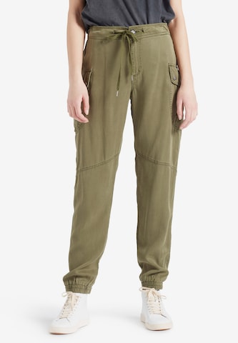 khujo Tapered Cargobroek 'Joslin' in Groen: voorkant