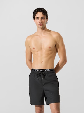 Karl Lagerfeld Σορτσάκι-μαγιό σε μαύρο: μπροστά