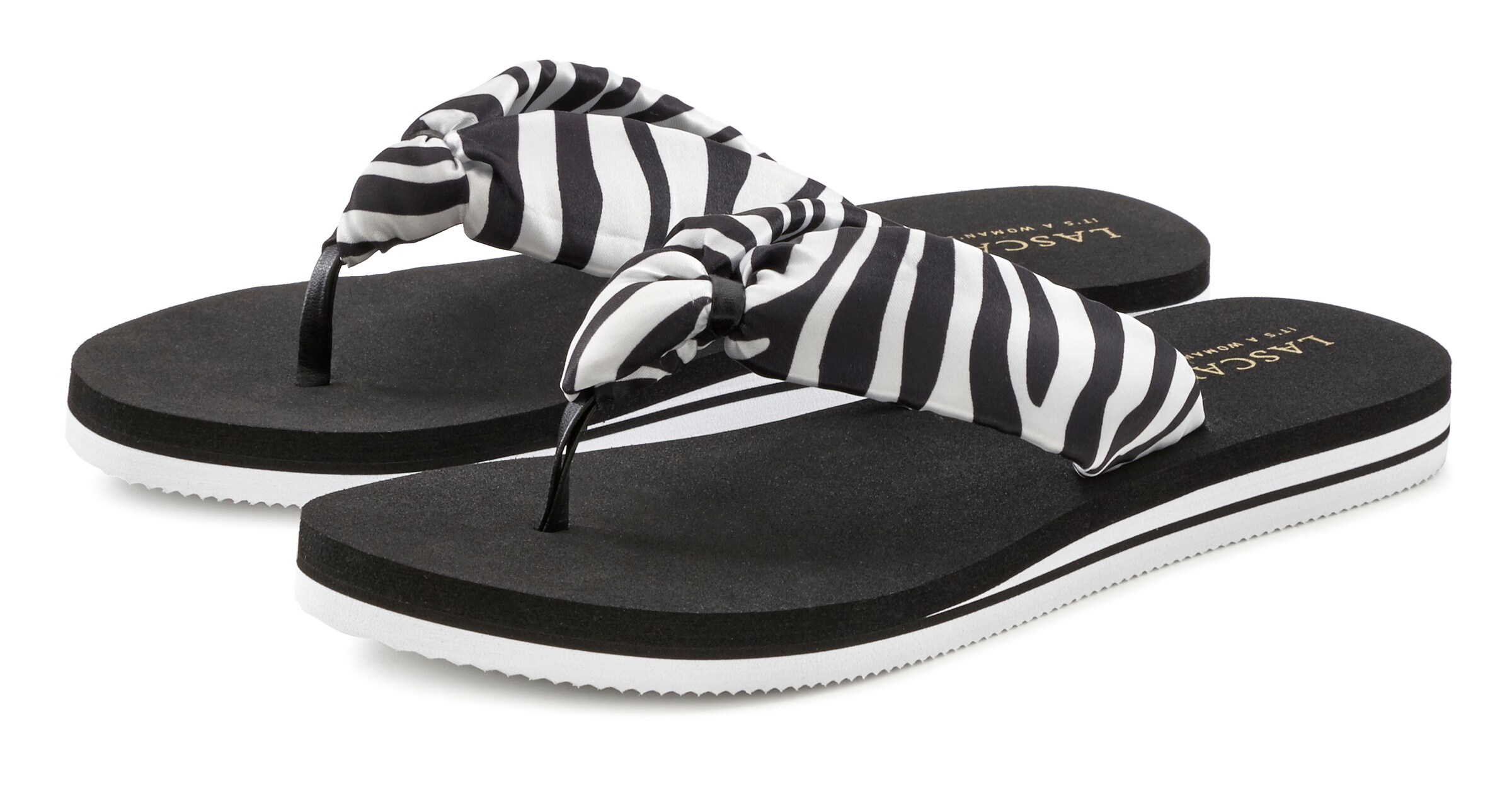 LASCANA T-Bar Sandals in Black