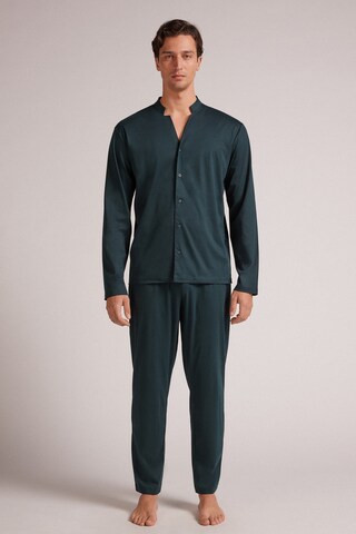 IUMAN Intimissimi Uomo Pyjama lang in Grün: Vorderseite