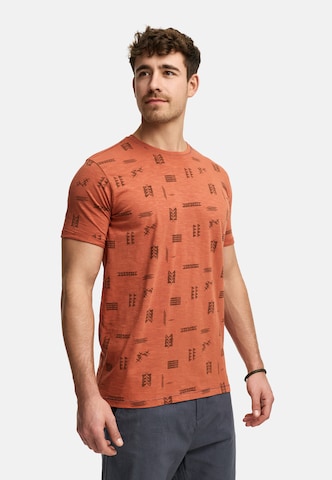 INDICODE JEANS T-Shirt 'Asbjorn' in Orange