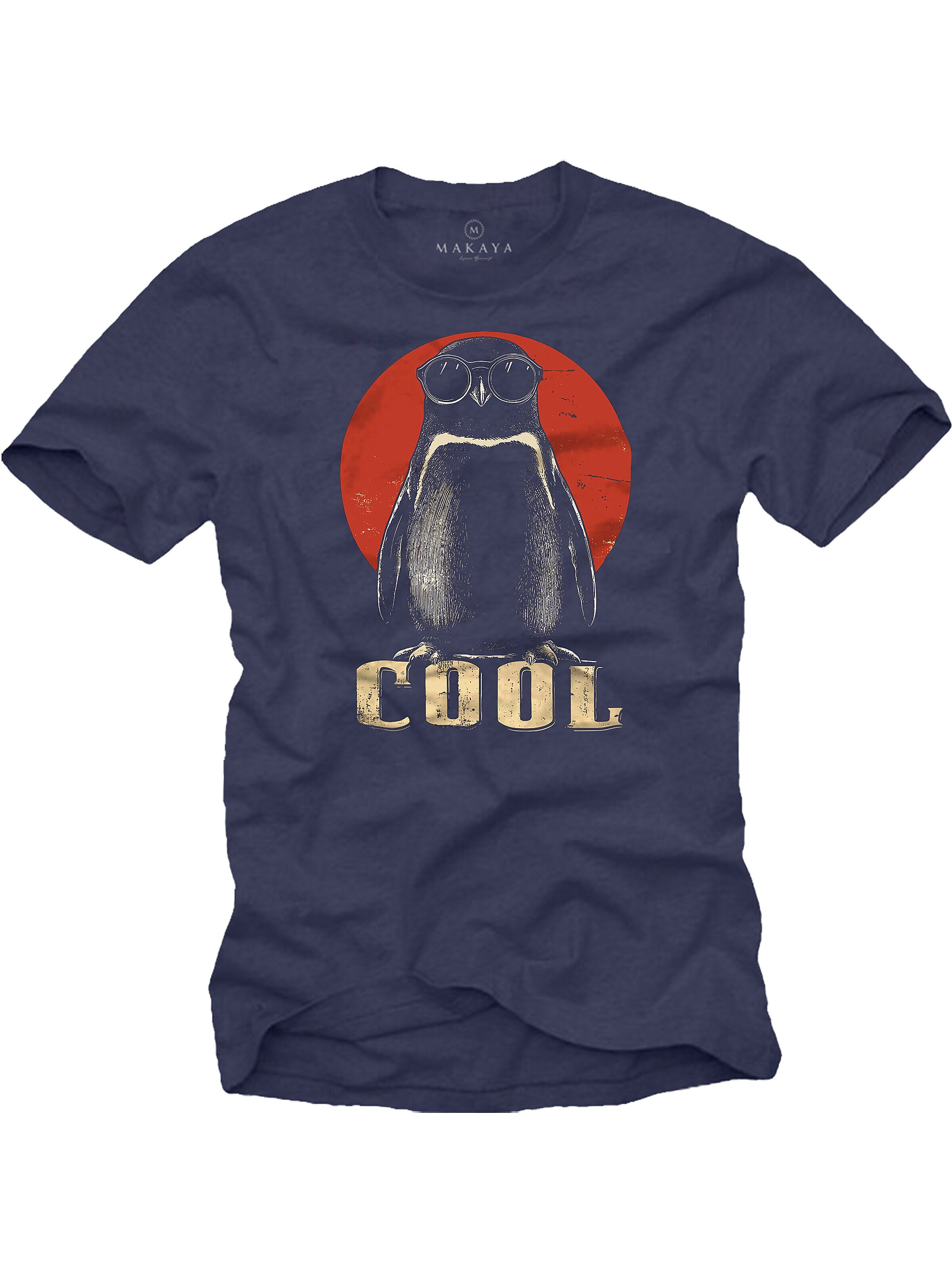 MAKAYA Shirt 'Pinguin' in Blue: front