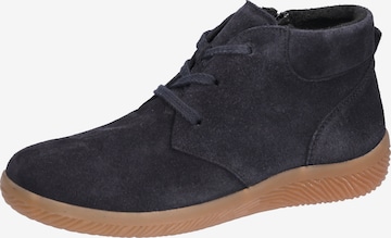 WALDLÄUFER Lace-Up Ankle Boots in Blue: front