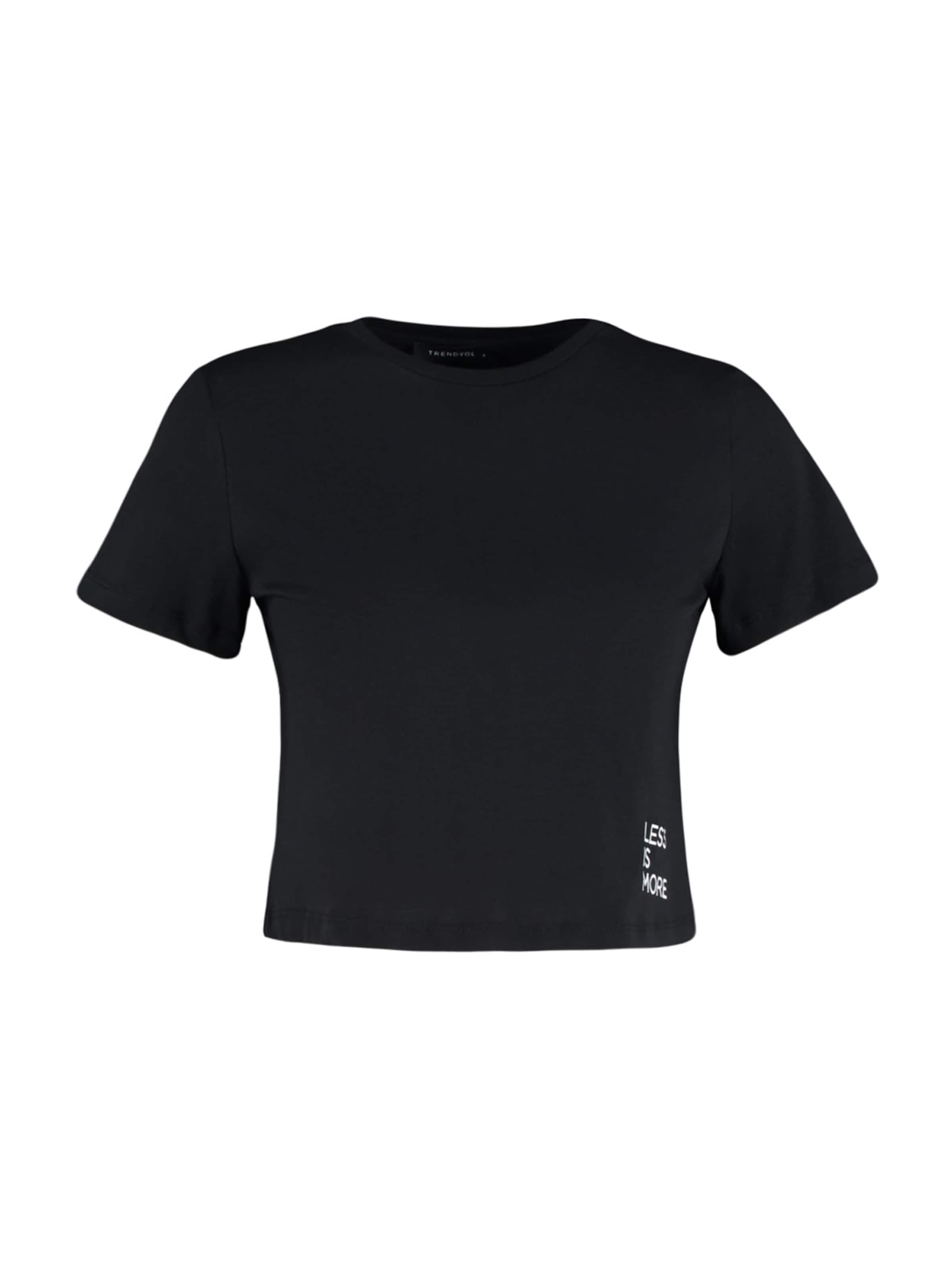 Trendyol - Camiseta en negro: frente