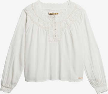 Superdry Blouse in Wit: voorkant