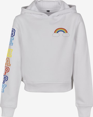 Mister Tee Sweatshirt 'Rainbow' in White: front