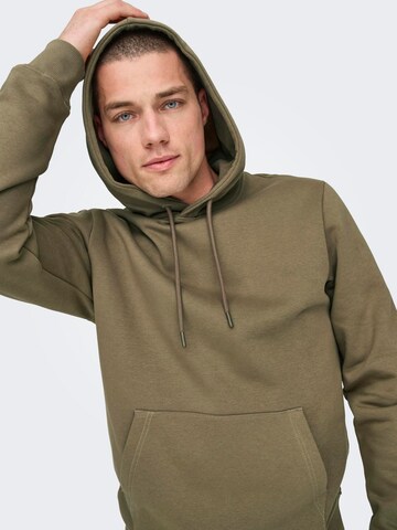 Only & Sons Sweatshirt 'ONSConnor' in Bruin