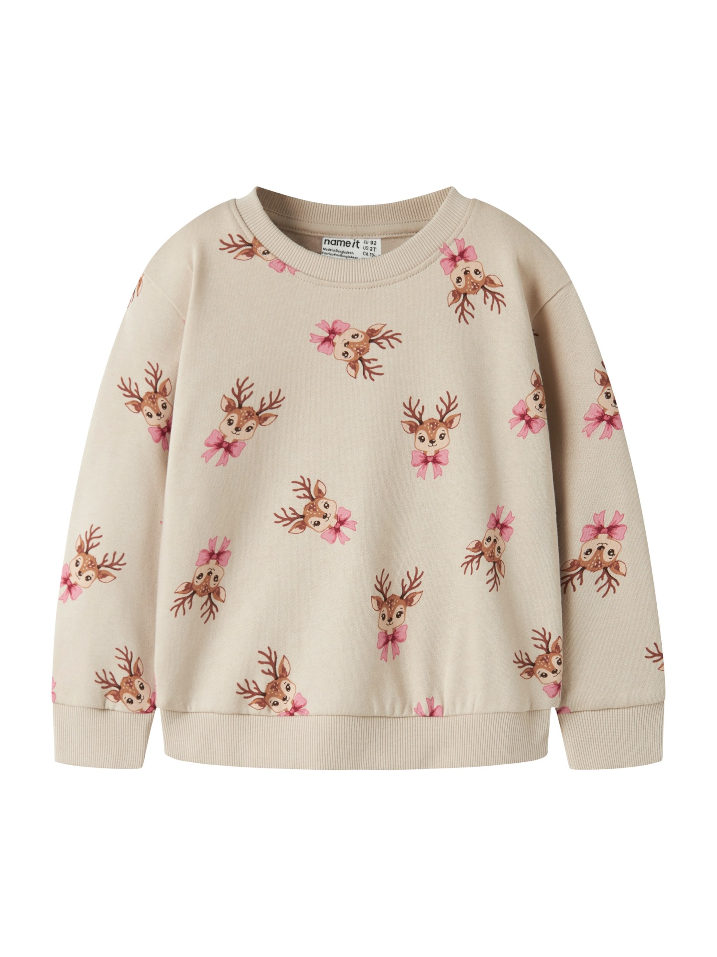 NAME IT - Sweatshirt 'NMFVERTRUD' em bege: frente