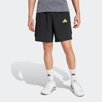 ADIDAS PERFORMANCE Regular Workout Pants in Black: front