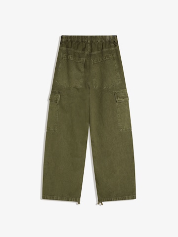 Bershka Baggy Cargo farmer - zöld